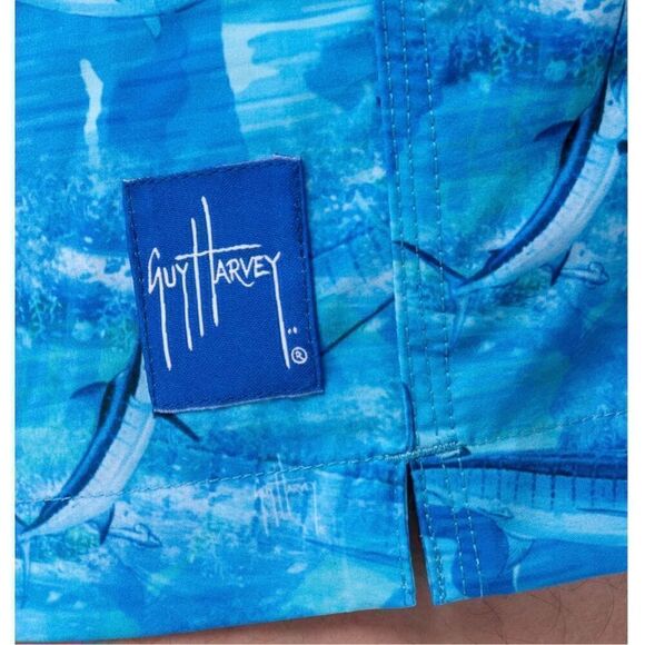 Guy Harvey NWT Men's Camo Original 7" Volley Swim Trunk Short Athletic Small - Picture 6 of 9